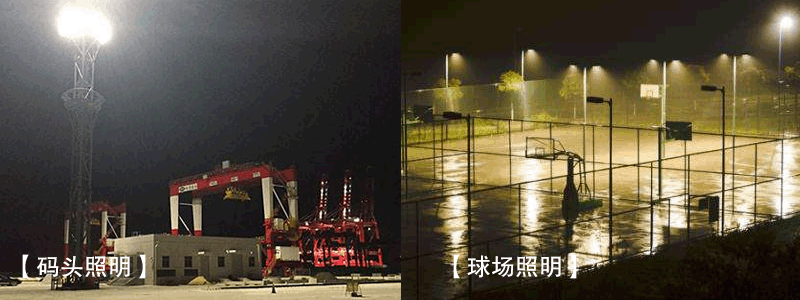 LED企鹅防眩泛光灯应用于篮球场和码头宅男视频污污照明效果