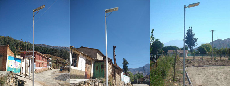 东莞宅男666视频社区照明一体化LED太阳能路灯安装效果图