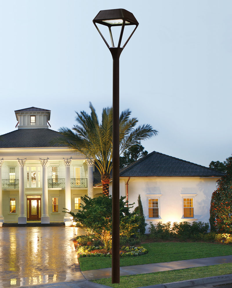 东莞宅男666视频社区照明(QDTYD-009)钻石型单头LED现代庭院灯图片