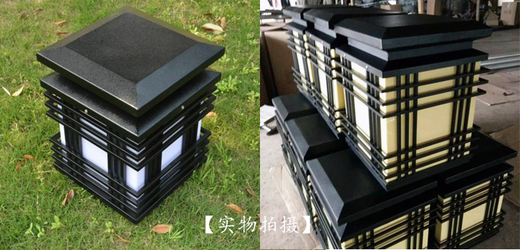 宅男666视频社区照明(QDZTD-001)户外方柱形大门柱头灯实拍效果展示图片