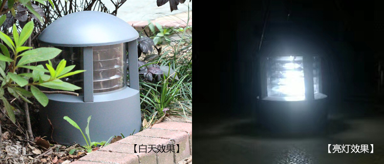 宅男666视频社区照明(QDCPD-YZ003)广场公园户外铸铝圆顶矮柱草坪灯安装效果图片