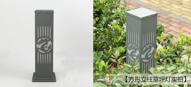 东莞宅男666视频社区照明(QDCPD-003)60cm中式方形立柱LED草坪灯实物图片