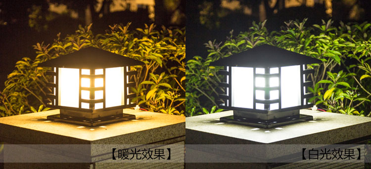 东莞宅男666视频社区照明(QDZTD-008)户外围墙墙头方形柱头灯暖光\白光亮灯效果