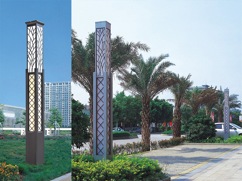 (QDJGDZ-004)双层内透光景区广场方形宅男在线观看柱安装实景效果