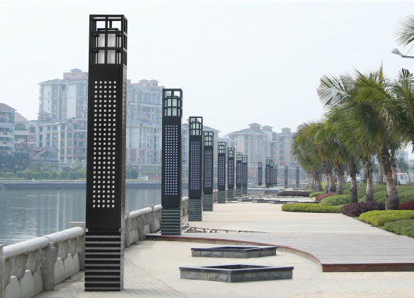 (QDJGDZ-007)商业广场镂空方形宅男在线观看柱实景效果照片