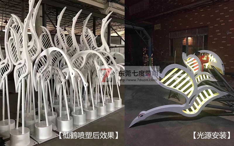 宅男666视频社区照明(QDJGD-XH001)仙鹤造型宅男在线观看生产实拍图片