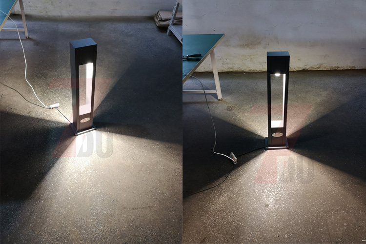 宅男666视频社区照明(QDCPD-008)园林方形简约LED草坪灯亮灯效果实拍