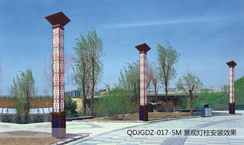 (QDJGDZ-017)3米-6米广场方形宅男在线观看立柱安装效果