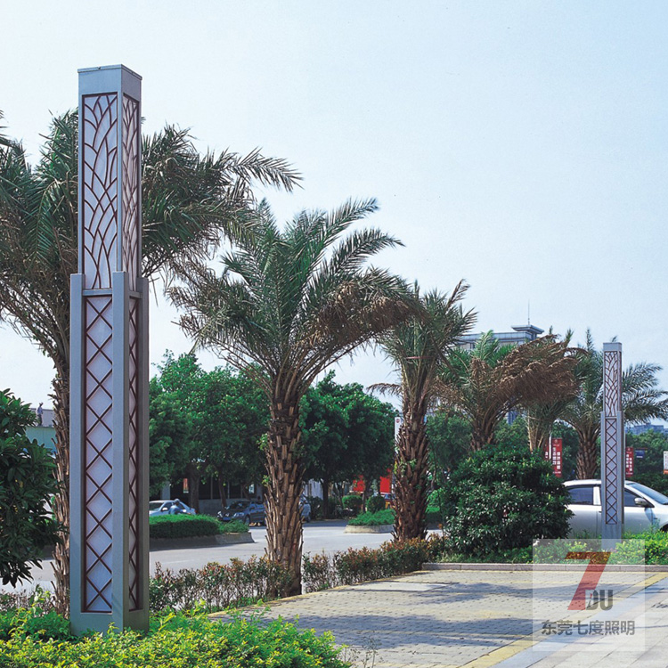 住宅小区led庭院宅男在线观看柱安装实拍效果